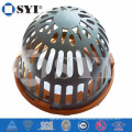 Roof drain with aluminum strainer and cast iron body
